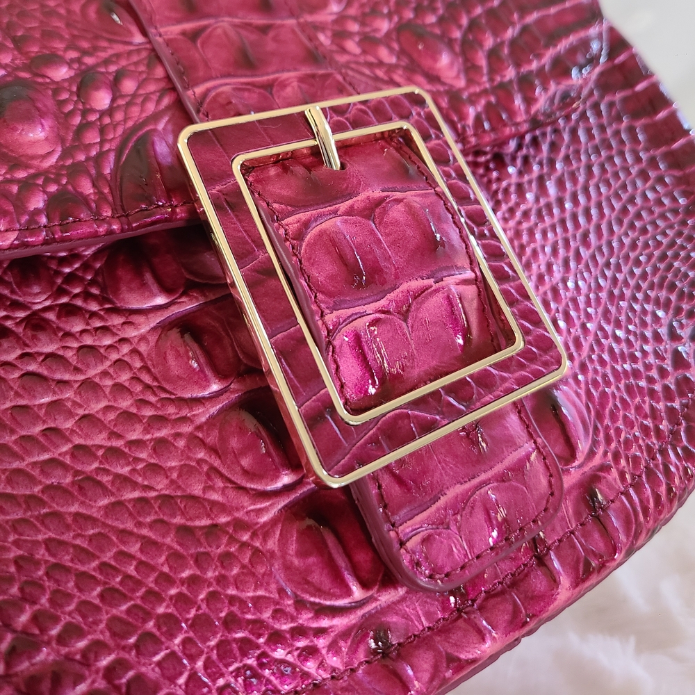 Brahmin Cynthia Shoulder Bag – Melbourne Croc Embossed Leather NWOT - Picture 3 of 9